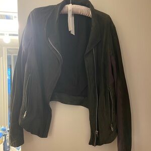 Helmet Lang Women's Grey Moto Jacket